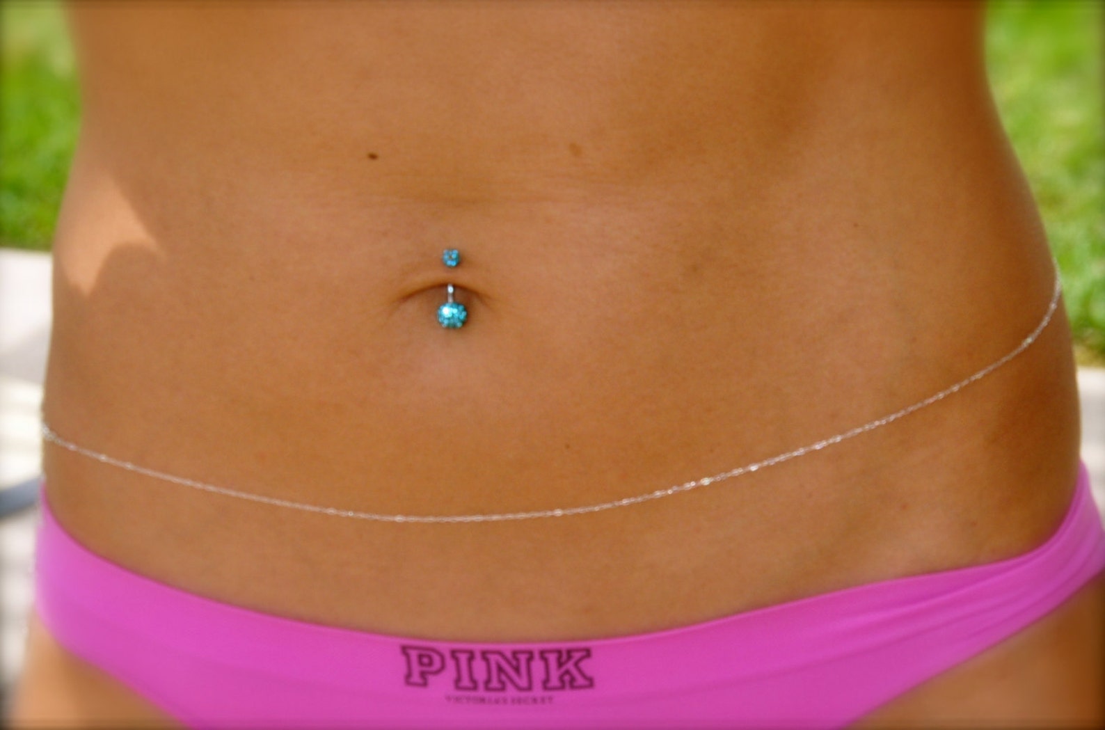 Silver Belly Chain Silver Body Chain Silver Bikini Etsy