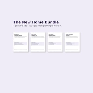 New Home Bundle | Planning, Handover, Move-In, Move-Out Checklists (4 PDFs)