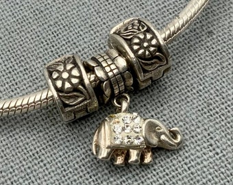 CAVIAR DREAMS Vintage Sterling Silver Sim Stars Charm Beads Elephant Bracelet - Length 8” - Etsy andersonhs