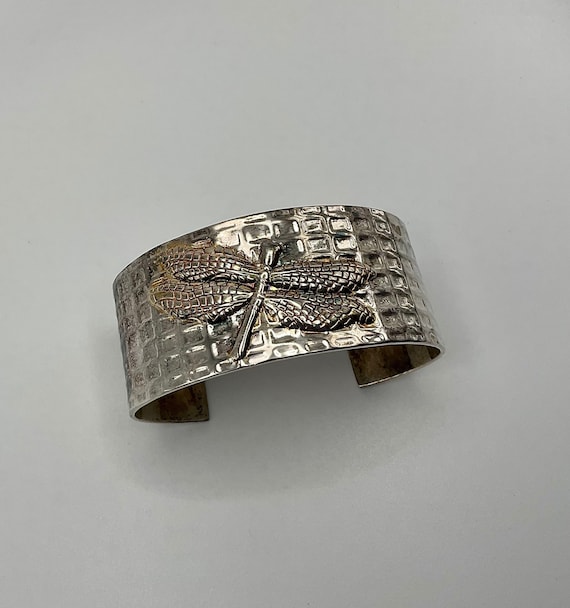 Sterling silver online dragonfly cuff bracelet