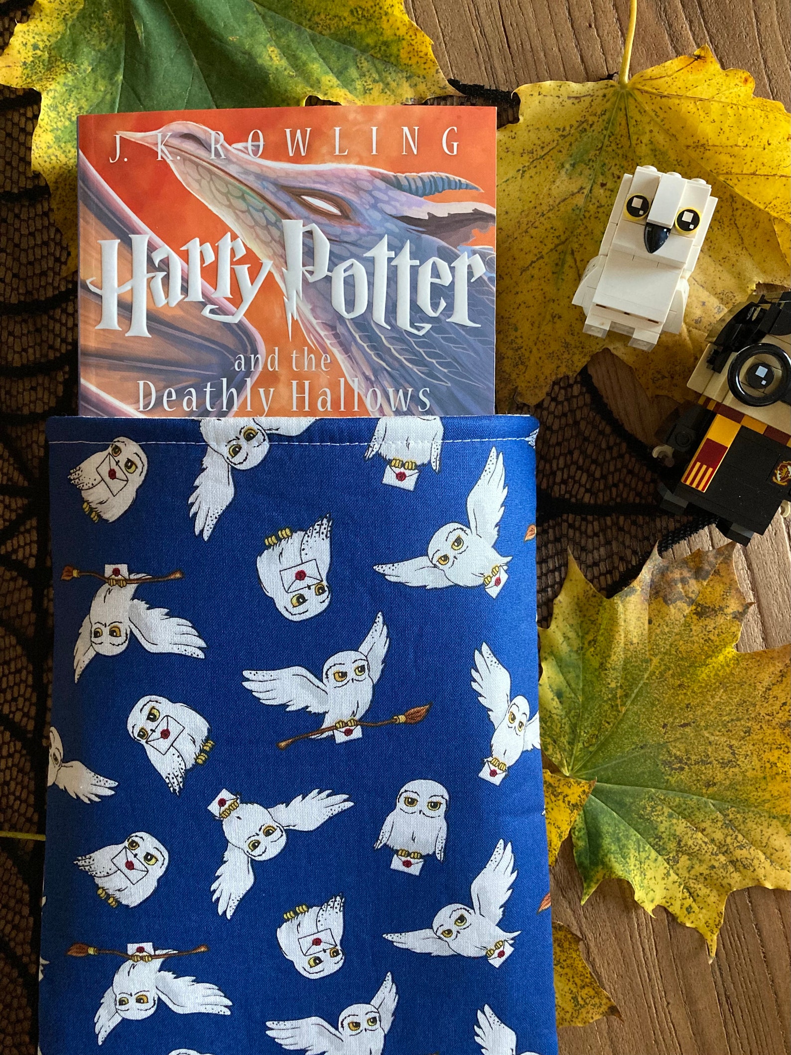 Hedwig Book Sleeve. Harry Potter Book Cover. Fits Medium Etsy