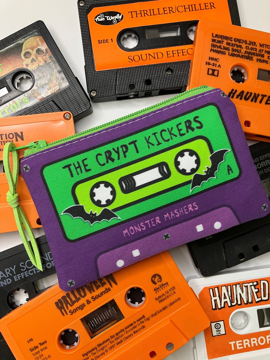 The Crypt Kickers Spooky Tunes Cassette Tape Coin Pouch. 3x5 Etsy
