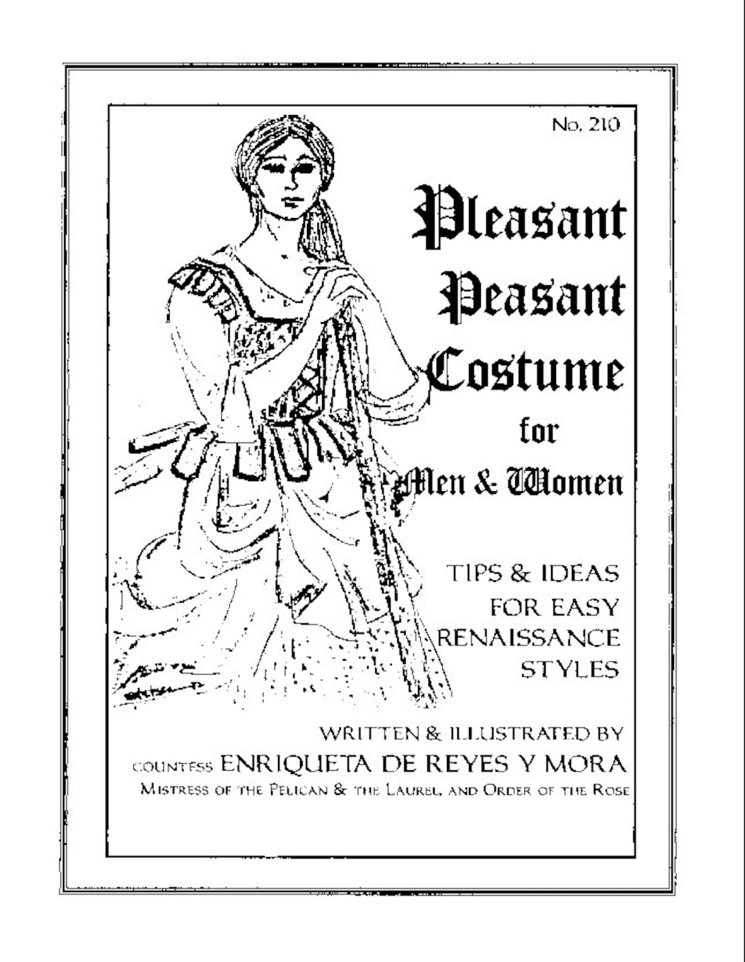Pleasant Peasant Costume DIY Booklet by Queta's Closet Etsy