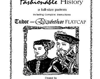 Tudor Elizabethan Flat Cap Pattern by Queta's Closet Pat. No.107