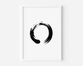 enso, enso circle, enso circle wall art, Japanese art, Japanese print, Japanese wall art, minimalist wall art, minimalist art, minimalist,