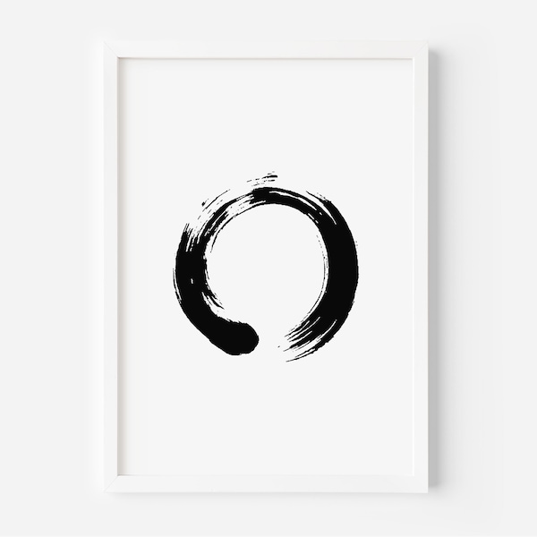 enso, enso circle, enso circle wall art, Japanese art, Japanese print, Japanese wall art, minimalist wall art, minimalist art, minimalist,