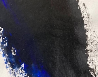 Black And White Original Handmade Abstract Expressionist Painting, Signed Wabi Sabi Gallery Artwork, Bold Spanish Artwork, Ready For Framing