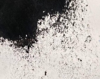Original Abstract Painting, Black And White Wall Art, Small  Expressive Brushstroke Artwork, Minimalist Home Decor, Housewarming Gift