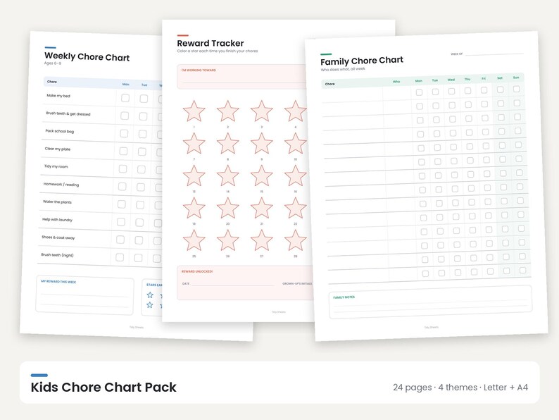 2027 Planner Bundle: Calendar, Habit Tracker, Chore Chart, Admin Planner (Digital Download) image 2