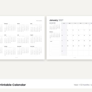 2027 Planner Bundle: Calendar, Habit Tracker, Chore Chart, Admin Planner (Digital Download) image 8