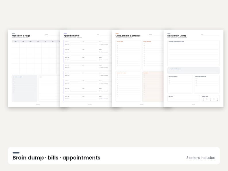 2027 Planner Bundle: Calendar, Habit Tracker, Chore Chart, Admin Planner (Digital Download) image 7