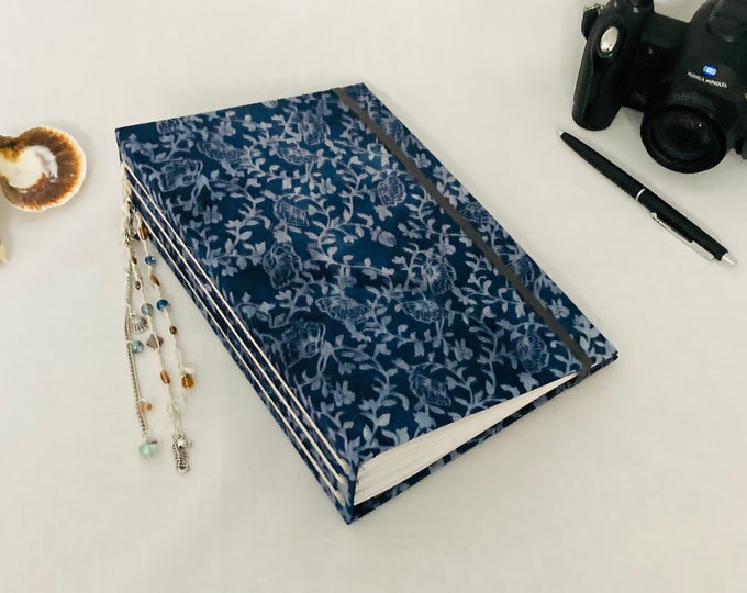 Journal 2 Spine Handmade Blank Book Fabric Covered for Etsy