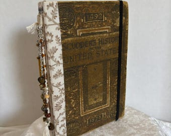 Junk Journal Blank Book Made from a vintage Scudder's History of the United States