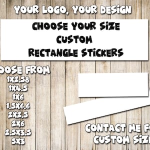 Printed Rectangle Matte sticker Labels -  -Add your Image, Logo, website, ingredients