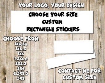 Printed Rectangle Matte sticker Labels -  -Add your Image, Logo, website, ingredients