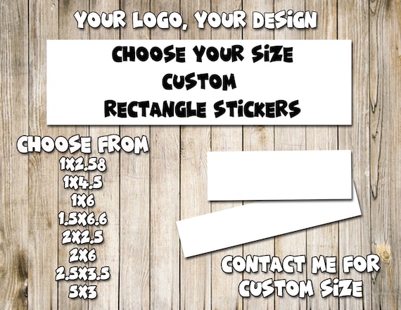 Printed Rectangle Matte Sticker Labels add Your Image, Logo, Website,  Ingredients - Etsy
