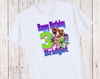 Personalized Birthday Muppets Gang T-shirt - Add Name and Age