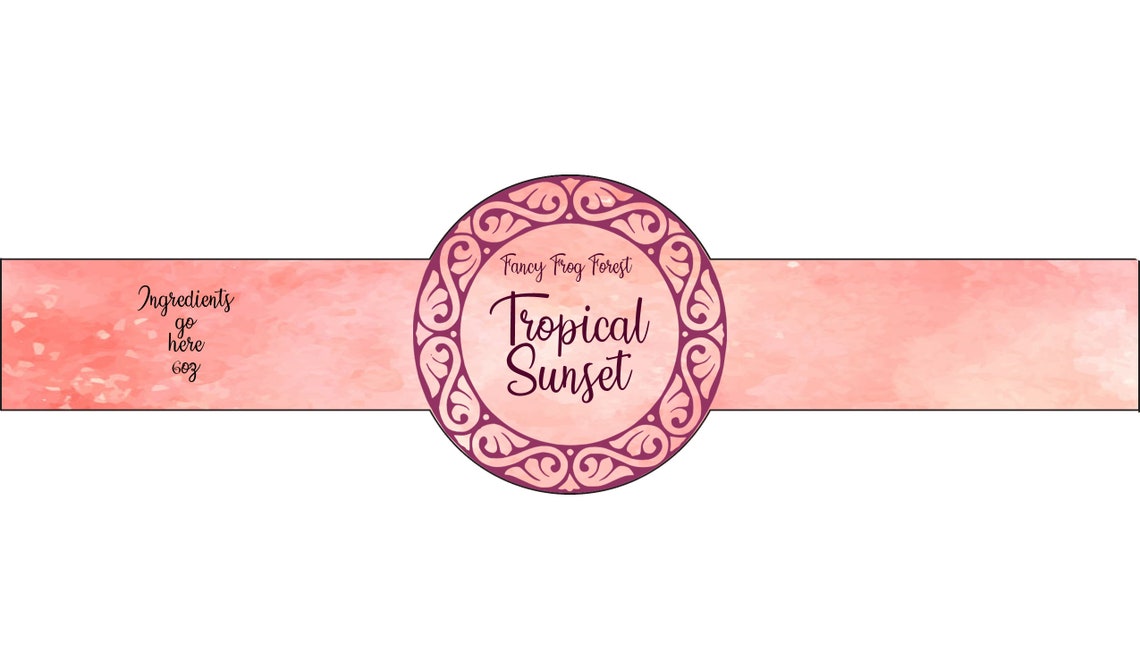 Printed wrap around Soap Labels Add your Logo website | Etsy
