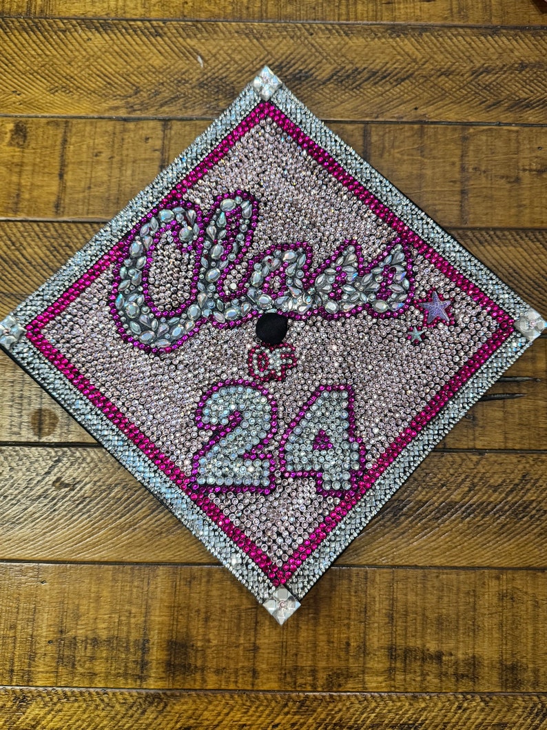 Custom Rhinestone Graduation Cap Bling Topper - Etsy