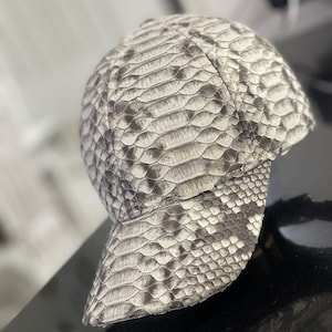 HandCrafted Luxury Python Skin Texture Baseball Cap