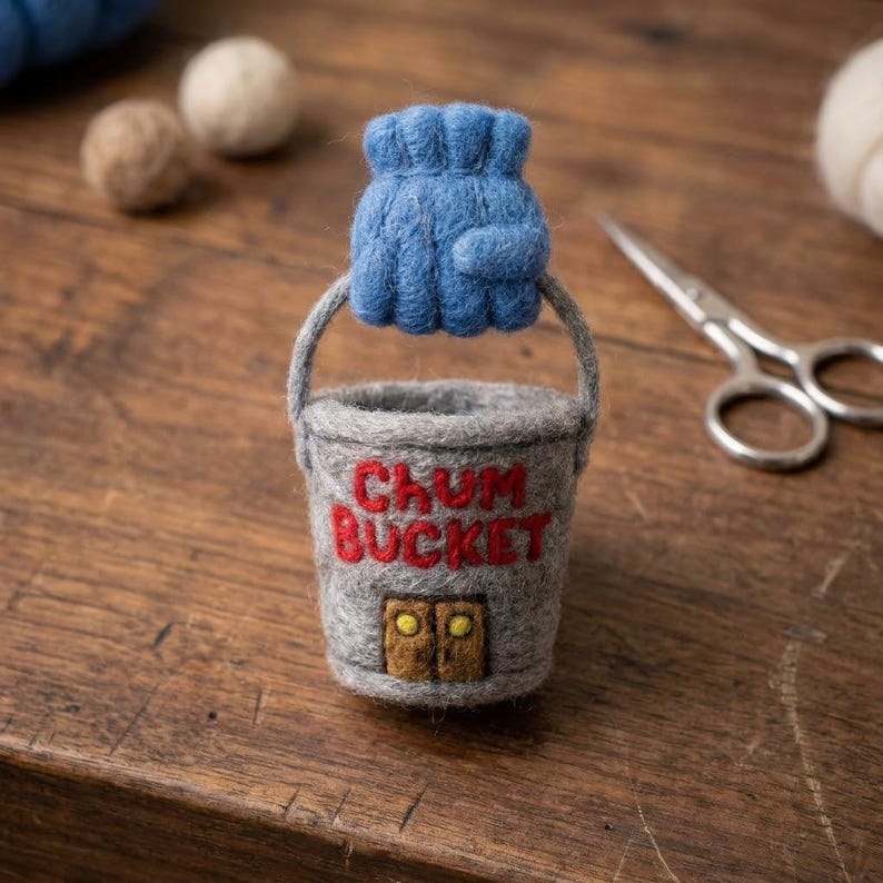 Chum Bucket Needle Felting Kit for Beginners | Wool Supplies+step Guide ...