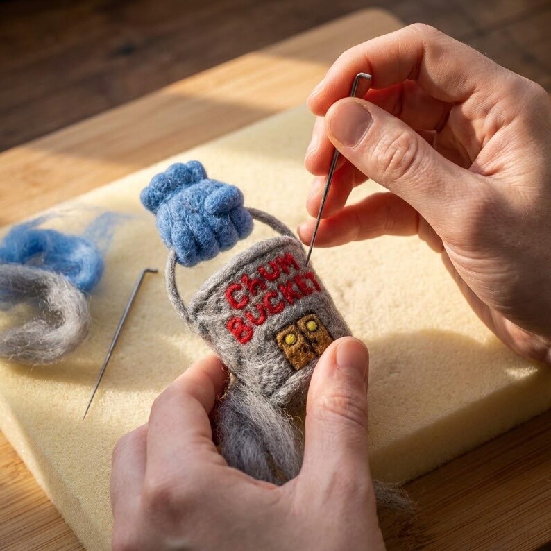 Chum Bucket Needle Felting Kit for Beginners | Wool Supplies+step Guide ...