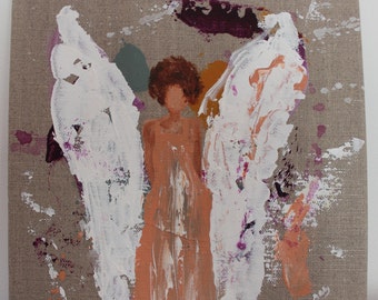 Pintura abstracta de ángel