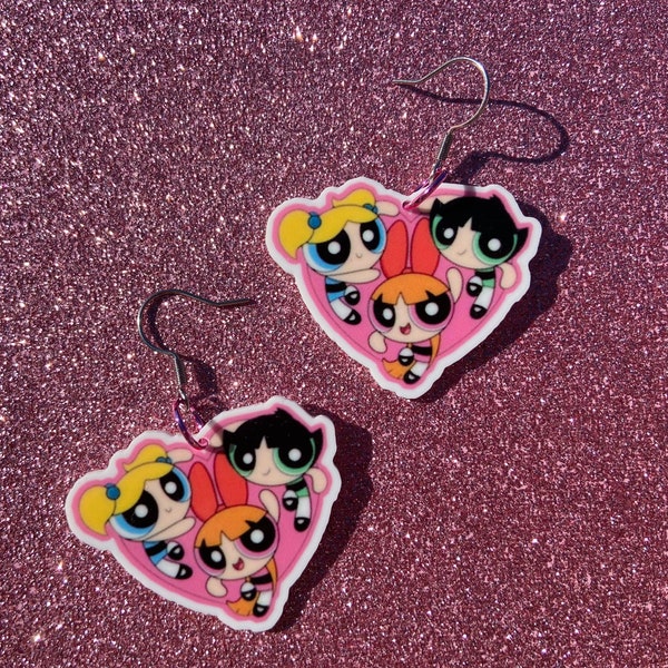 Powerpuff Girls Earrings Etsy