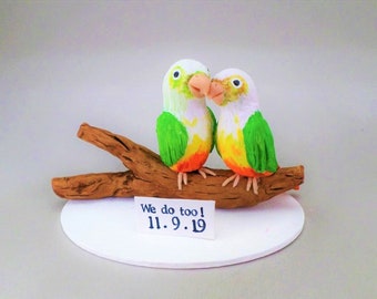 Custom Made Parrot Wedding Cake Topper