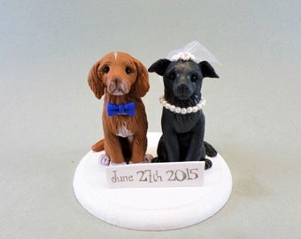 Custom Handmade Dog Wedding Cake Topper