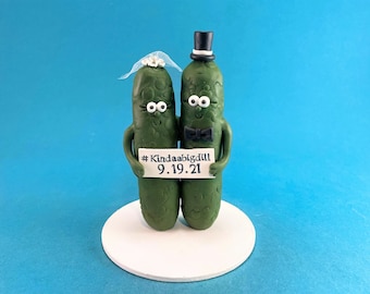 Customized Pickle Wesdding Cake Topper