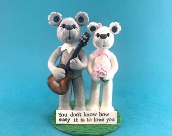 Custom made grateful dead bears wedding cake topper