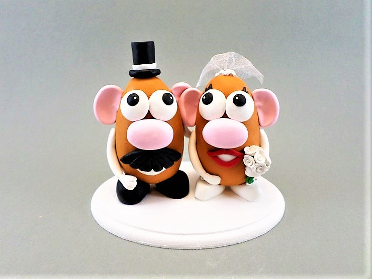 mr and mrs potato head cake topper