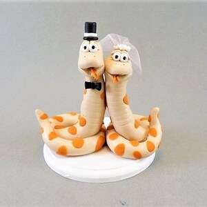 custom made snakes wedding cake topper
