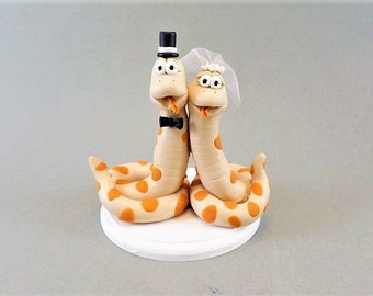 custom made snakes wedding cake topper