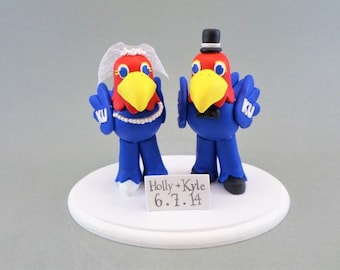 Custom Jayhawk Wedding Cake Topper