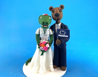 florida gators and nittany lion custom cake topper