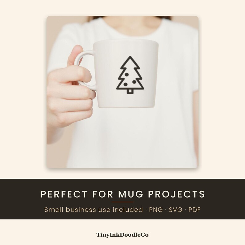 25 Christmas Doodle Bundle, Minimalist Line Art SVG PNG (Digital Download) image 2