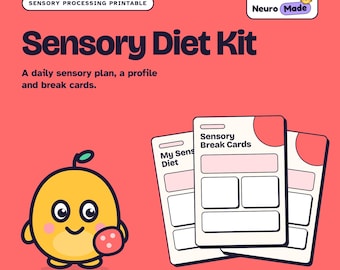 Sensory Diet Printable, Sensory Profile, Sensory Break Cards for OT | Sensory Diet Kit | Printable PDF, A4 Letter A5 Instant Download