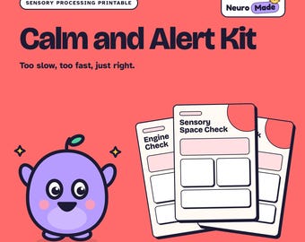 Sensory Regulation Printable, Heavy Work Cards, Engine Check Chart | Calm and Alert Kit | Printable PDF, A4 Letter A5 Instant Download