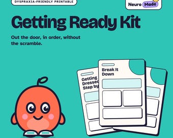 Dyspraxia Dressing Routine, Morning Checklist, Step by Step Task Cards | Getting Ready Kit | Dyspraxia Printable PDF, A4 Letter A5 Download