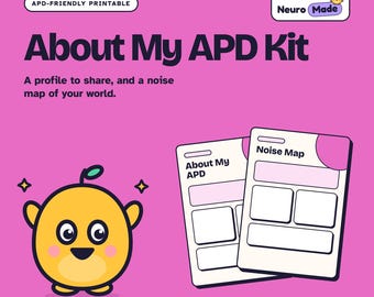 APD One Page Profile, Auditory Processing Passport, Noise Map Printable | About My APD Kit | Printable PDF, A4 Letter A5