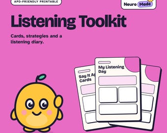 Auditory Processing Disorder Printable, APD Cards, Listening Strategies | Listening Toolkit | Printable PDF, A4 Letter A5