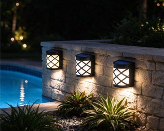 Solar  outdoor waterproof courtyard lamp, fence walkway light, garden villa