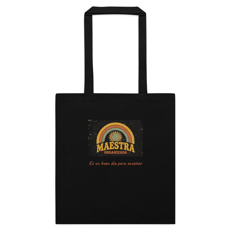 Bolso Maestra Retro Arcoíris — Maestra Organizada