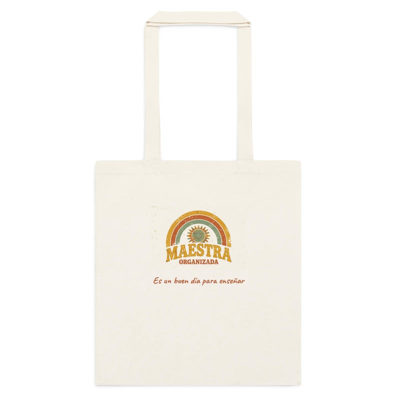 Bolso Maestra Retro Arcoíris — Maestra Organizada