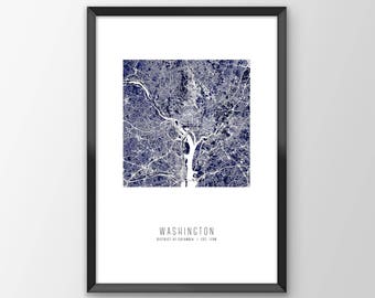 Washington D.C. City Map Print