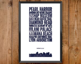 Honolulu City Print