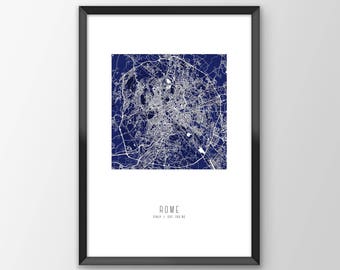 Rome City Map Print