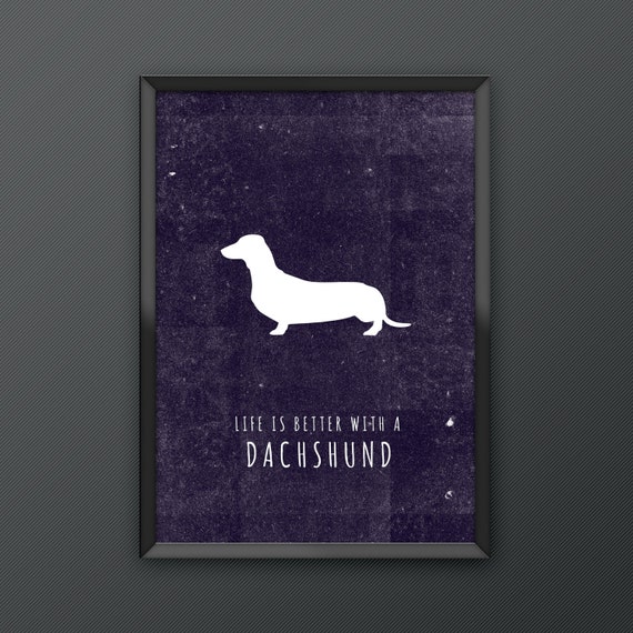 Dachshund Dog Print Poster series featuring iconic Etsy